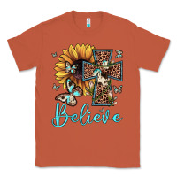 Copper believe leopard cross sunflower butterfly Classic Tee - JahusDesignShop