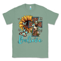Sage believe leopard cross sunflower butterfly Classic Tee - JahusDesignShop