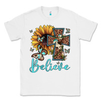White believe leopard cross sunflower butterfly Classic Tee - JahusDesignShop