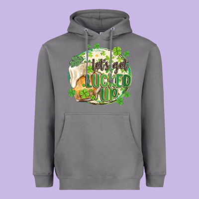 Let's Get Lucked Up Heavyweight Hoodie Designed By Maliassmallbusiness