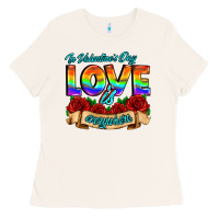 Bone in valentines day love is everywhere Ladies Tee - AdoDesignShop