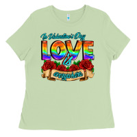 Matcha in valentines day love is everywhere Ladies Tee - AdoDesignShop