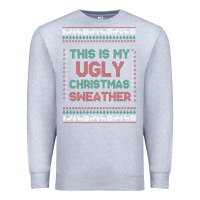 Heather Grey this is my ugly christmas Premium Sweatshirt - MaliasSmallBusiness