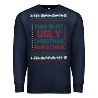 Navy this is my ugly christmas Premium Sweatshirt - MaliasSmallBusiness