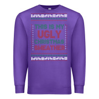 Purple this is my ugly christmas Premium Sweatshirt - MaliasSmallBusiness