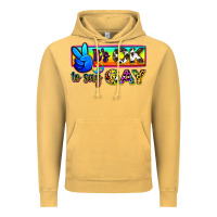 Vintage Mustard it's ok to say gay Vintage Hoodie - Zillion Design Studio