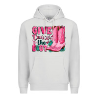 Dove Grey give cancer the boot Premium Hoodie - LillyAllenDesigns