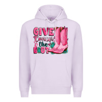 Lilac give cancer the boot Premium Hoodie - LillyAllenDesigns