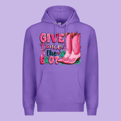 Give Cancer The Boot Premium Hoodie Designed By Lillyallendesigns