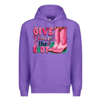 Purple give cancer the boot Premium Hoodie - LillyAllenDesigns