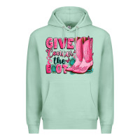 Seafoam give cancer the boot Premium Hoodie - LillyAllenDesigns