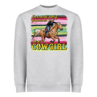 Heather Grey in a world full of princesses be a cowgirl Heavyweight Sweatshirt - RanaPortraitStore