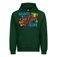 Forest Green because teachers cant live on apples alone Urban Hoodie - NancyCooperArtShop