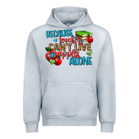Heather Grey because teachers cant live on apples alone Urban Hoodie - NancyCooperArtShop