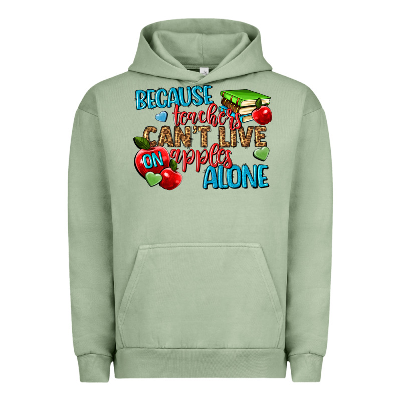 Because Teachers Cant Live On Apples Alone Urban Hoodie by NancyCooperArtShop | Teevron