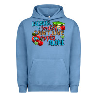 Pigment Pebble Blue because teachers cant live on apples alone Urban Hoodie - NancyCooperArtShop