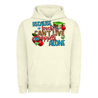 Pigment Pistachio because teachers cant live on apples alone Urban Hoodie - NancyCooperArtShop