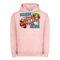 Pigment Salmon because teachers cant live on apples alone Urban Hoodie - NancyCooperArtShop