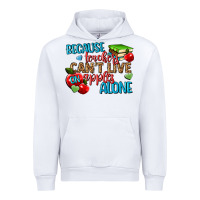 White because teachers cant live on apples alone Urban Hoodie - NancyCooperArtShop