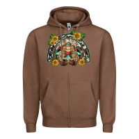 Chestnut western gnome sunflowers rainbow Zipper Hoodie - BarkalooDesign