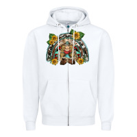 White western gnome sunflowers rainbow Zipper Hoodie - BarkalooDesign