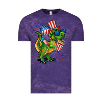 Cloud Purple 4th of July T-Rex Vintage Tee - CowGirlArtShop