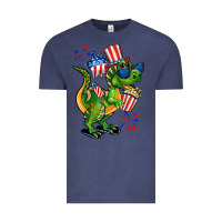 Vintage Denim 4th of July T-Rex Vintage Tee - CowGirlArtShop