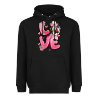 Black love cow valentine's day Heavyweight Hoodie - MaliasSmallBusiness