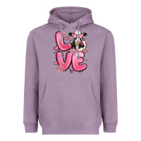 Lavender love cow valentine's day Heavyweight Hoodie - MaliasSmallBusiness