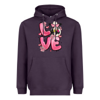 Plum love cow valentine's day Heavyweight Hoodie - MaliasSmallBusiness