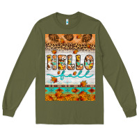 Army Green Hello fall Long Sleeve Tee - Artiststas