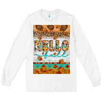 White Hello fall Long Sleeve Tee - Artiststas