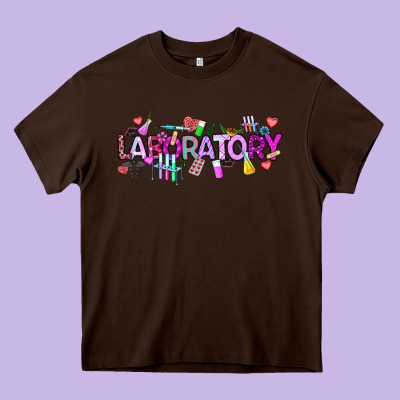 Valentine Laboratory Heavy Core Tee Designed By Cowhidedigitalart