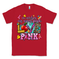 Red in october we wear pink love pink Classic Tee - AdoDesignShop