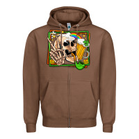 Chestnut st patricks day peace skull Zipper Hoodie - Jasminsmagicworld