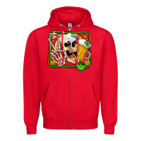 Red st patricks day peace skull Zipper Hoodie - Jasminsmagicworld