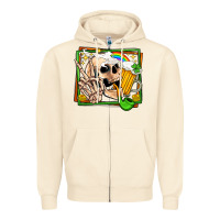 Sandshell st patricks day peace skull Zipper Hoodie - Jasminsmagicworld