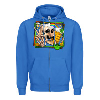 True Royal st patricks day peace skull Zipper Hoodie - Jasminsmagicworld