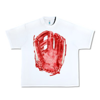 White Catchers Mitt Fa Element Urban Heavy Tee - FaDigitalArtStudio