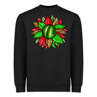 Black watermelon sunflower Heavyweight Sweatshirt - Zillion Design Studio