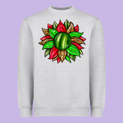 Watermelon Sunflower Heavyweight Sweatshirt Designed By Zillion Design Studio