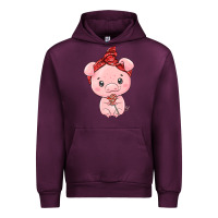 Mauve Wine cute pig Urban Hoodie - texasbilliewilder