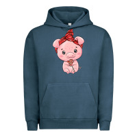 Pigment Midnight Navy cute pig Urban Hoodie - texasbilliewilder