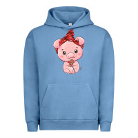 Pigment Pebble Blue cute pig Urban Hoodie - texasbilliewilder