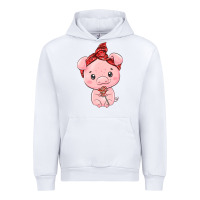 White cute pig Urban Hoodie - texasbilliewilder