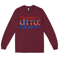 Burgundy mommy’s little firecracker Long Sleeve Tee - JahusDesignShop