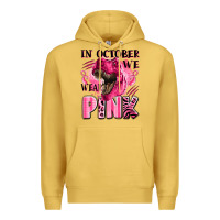Antique Gold in october we wear pink dinosaur Premium Hoodie - LillyAllenDesigns