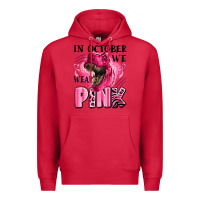 Cardinal in october we wear pink dinosaur Premium Hoodie - LillyAllenDesigns