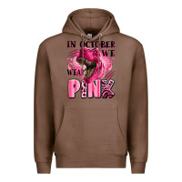 Chestnut in october we wear pink dinosaur Premium Hoodie - LillyAllenDesigns