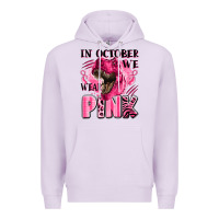Lilac in october we wear pink dinosaur Premium Hoodie - LillyAllenDesigns
